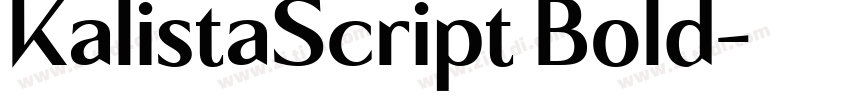 KalistaScript Bold字体转换 KalistaScript Bold字体转换
